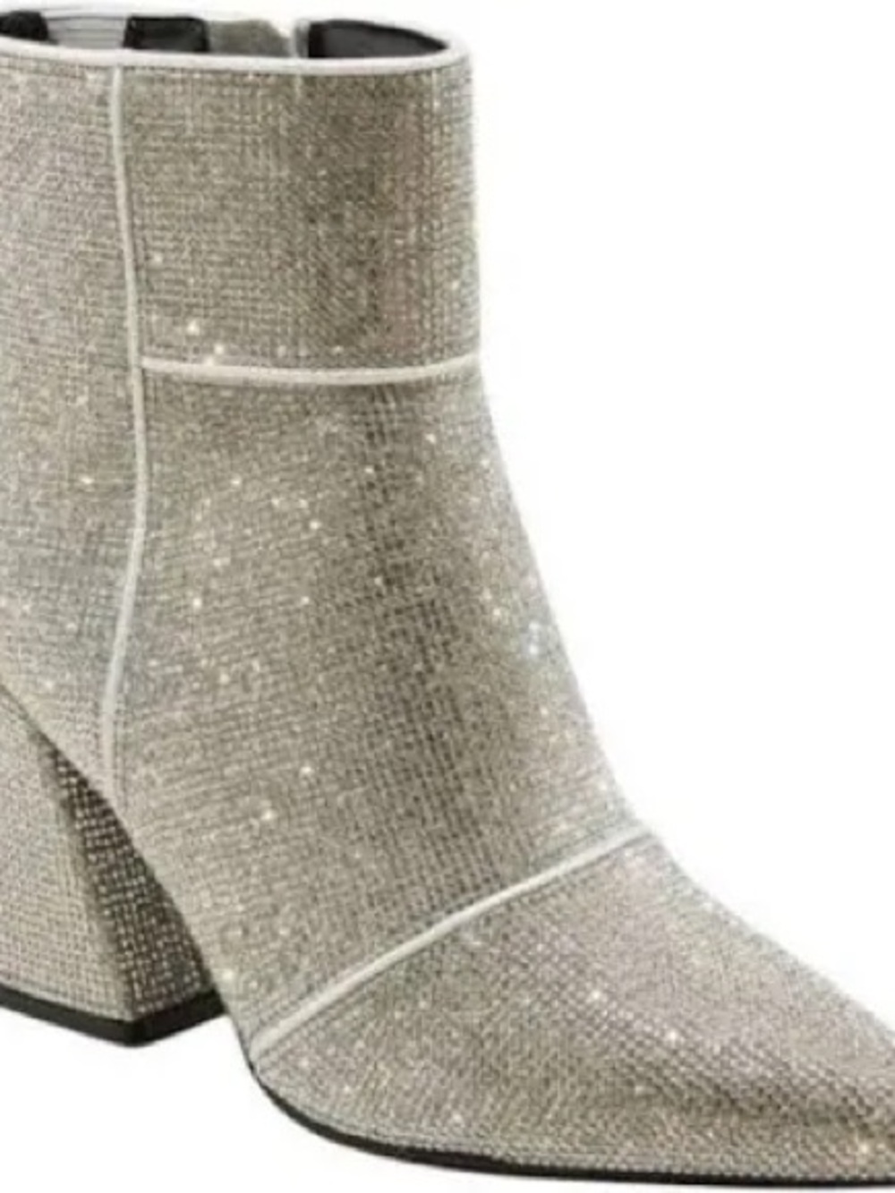 a new day Silver Crystal Embellished Ankle Boots pointed toe dress boot